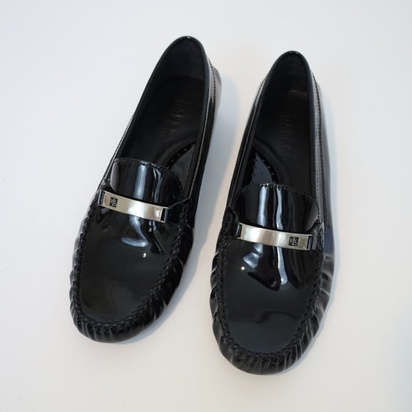 RALPH LAUREN Size 7 Black Patent Leather Loafers flats New without tags - Picture 9 of 13